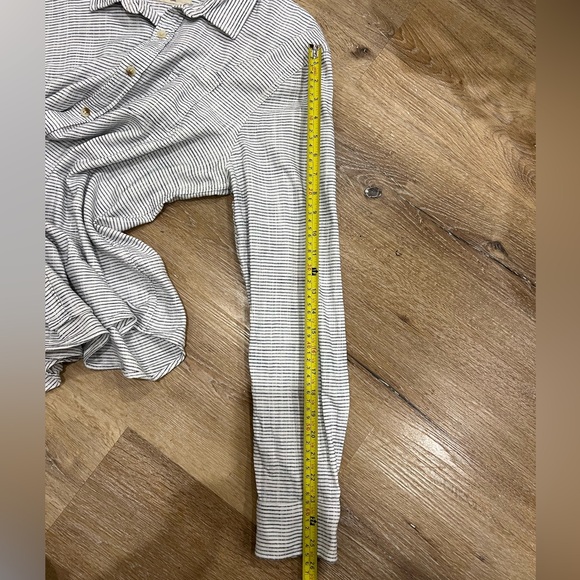 Marine Layer Mens Stretch Selvage Long Sleeve Shirt Casual Striped Large Button - Picture 7 of 7